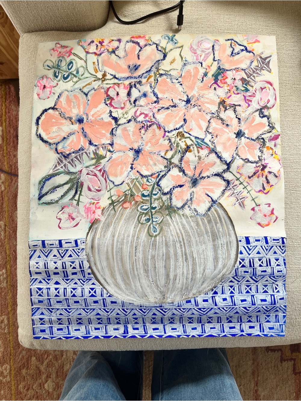 Original 2017 Juniper Briggs painting on canvas